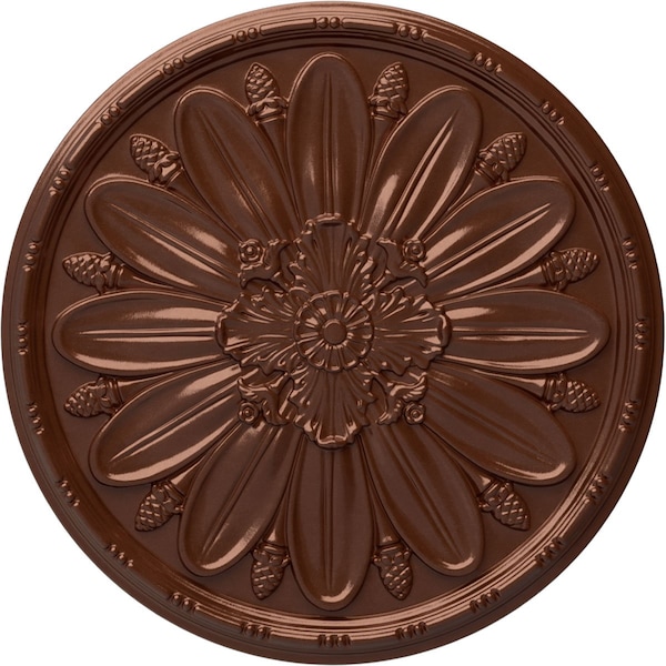 Ekena Millwork Fairfax Ceiling Medallion, Hand-Painted Copper Penny, 29 7/8"OD x 1 3/8"P CM29FACPS - main
